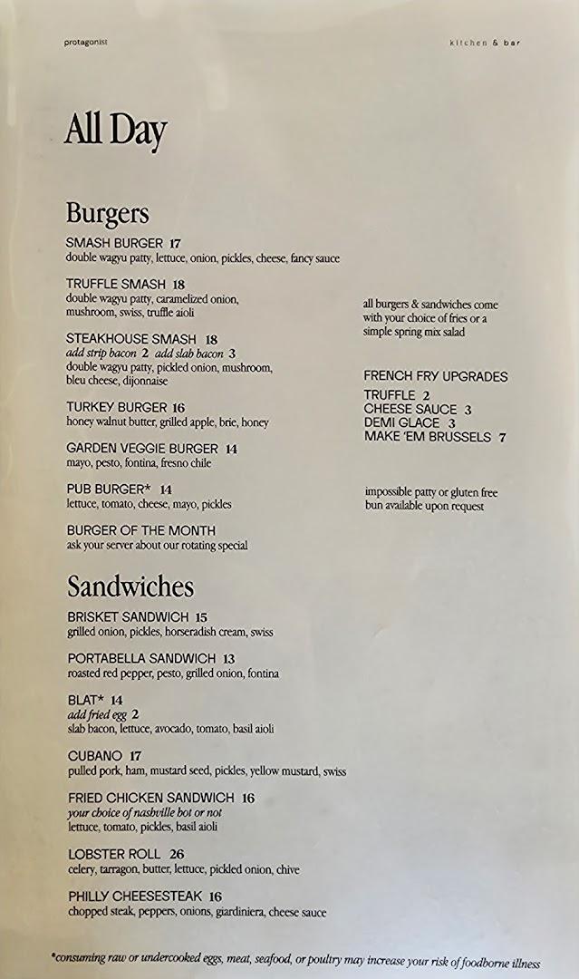 Protagonist Kitchen and Bar